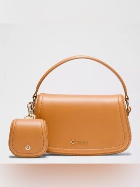 Cactus Leather Mini Bag Leather Alternative Mini Bag 1.2L Chestnut brown/gold